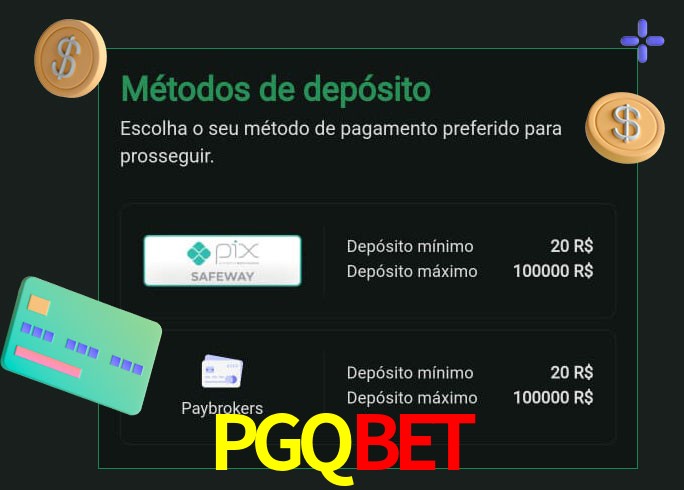 O cassino PGQBETbet oferece uma grande variedade de métodos de pagamento