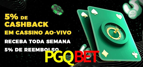 Promoções do cassino ao Vivo PGQBET